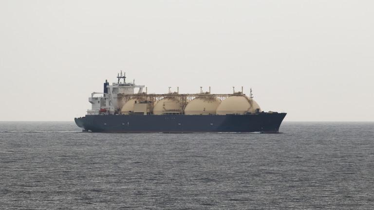 LNG tanker is sailing in the sea.